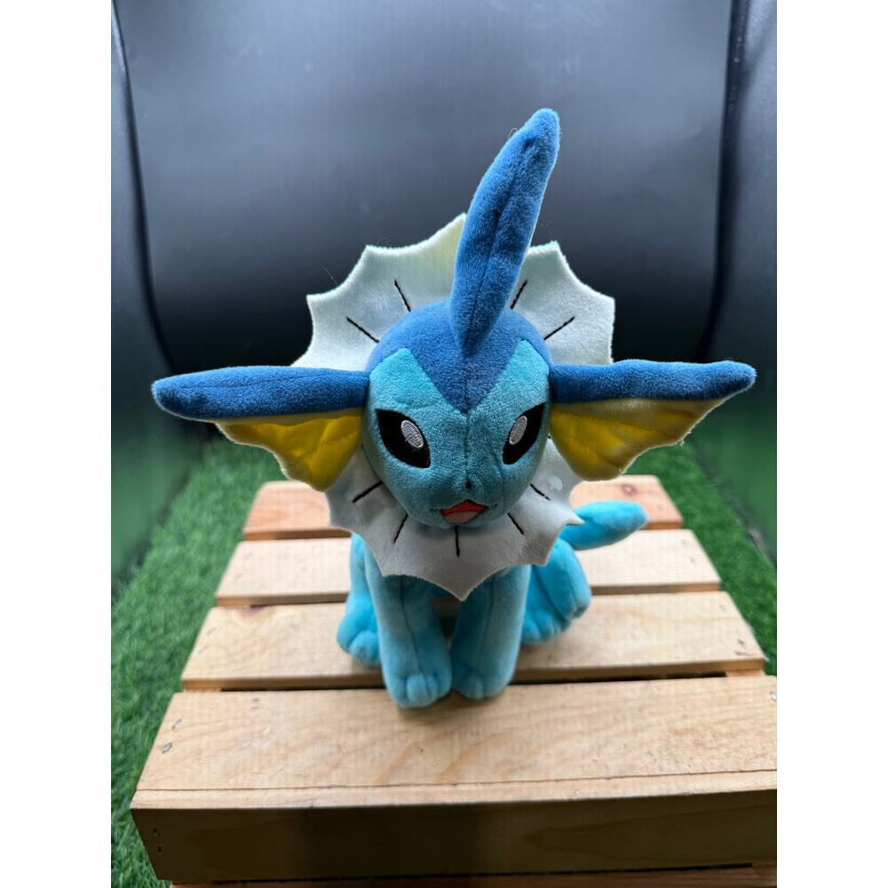 Pokémon Vaporeon Stuffed Plush – 2017 WCT -9″ Tall - Open Mouth
